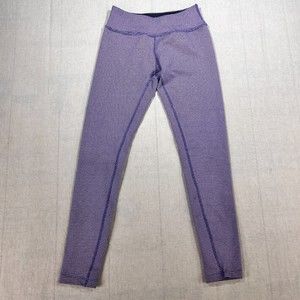 Beyond Women's Yoga Workout Purple Waffle Knit Leggings S